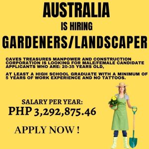 Hiring Filipino Landscaper/Gardeners