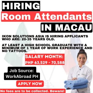 Hiring Room Attendant in Macau