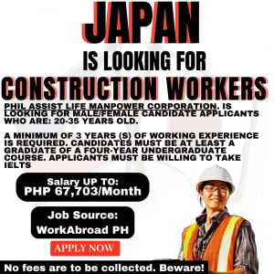 Hiring Construction Worker In Japan