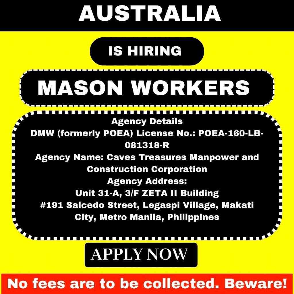 Hiring Mason in Australia