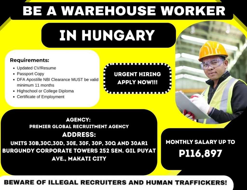 Warehouse Personnel Needed in Hungary