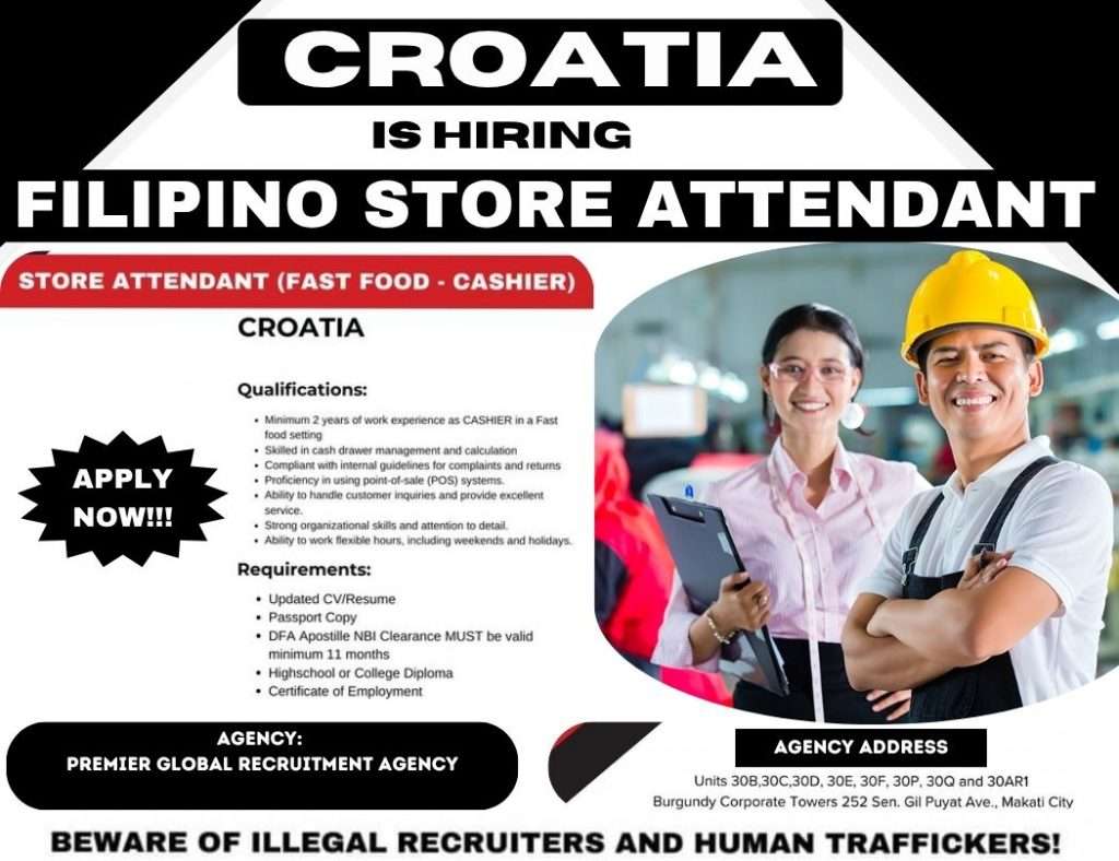 Store Attendant in Croatia