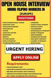 Hiring for Multiple Positions in Europe