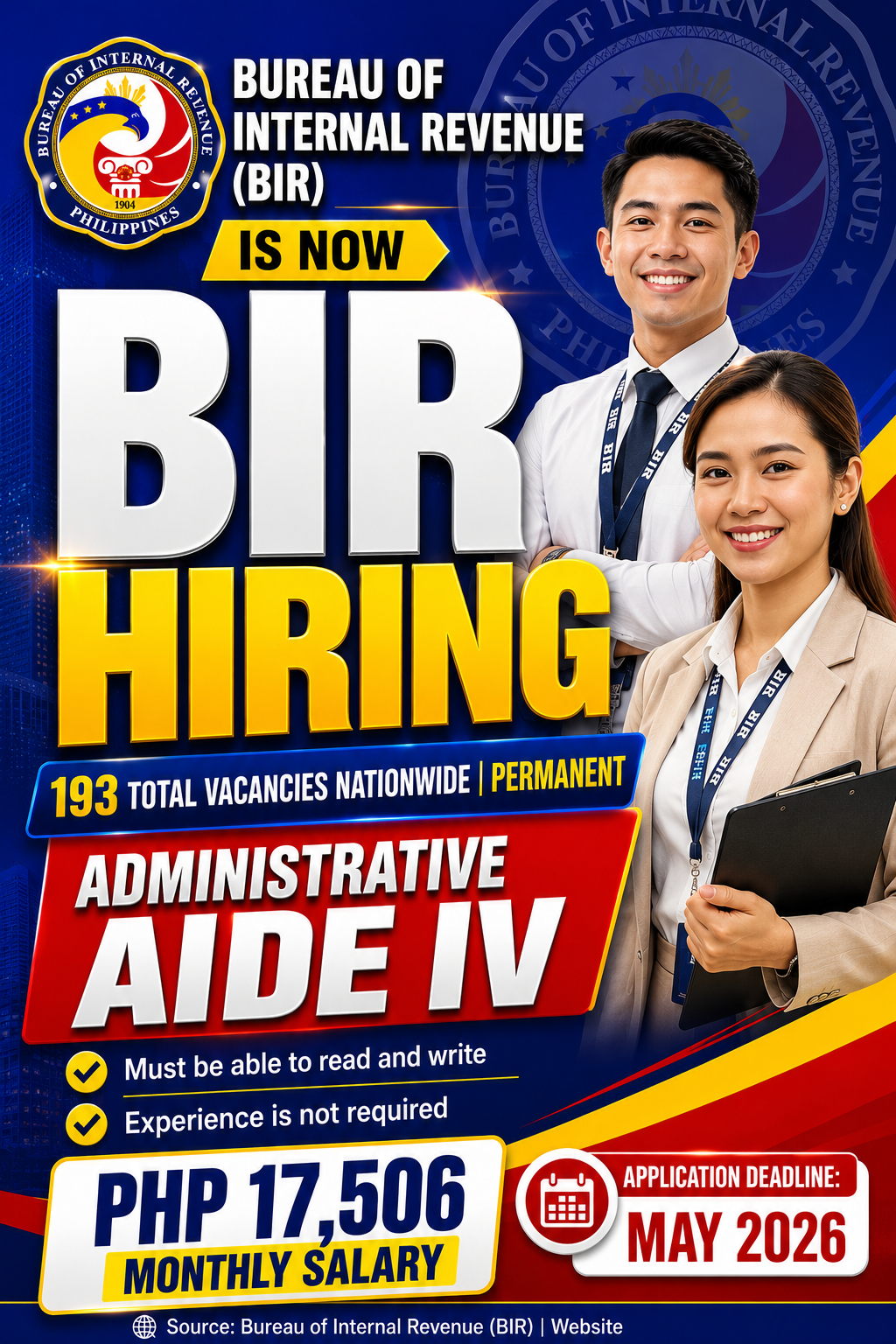 BIR Job Vacancies 2026
