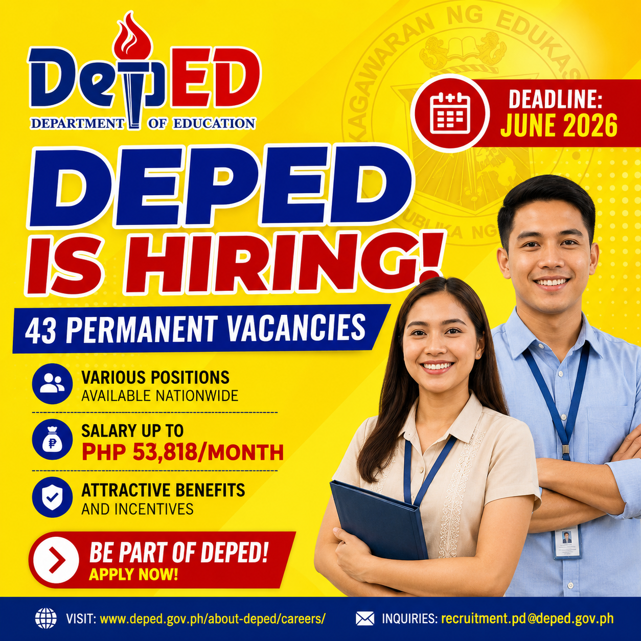 43 DepEd Job Vacancies 2026