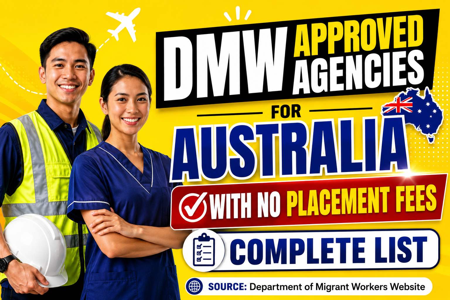 DMW-Licensed Agencies Hiring for Australia With No Placement Fees 2026