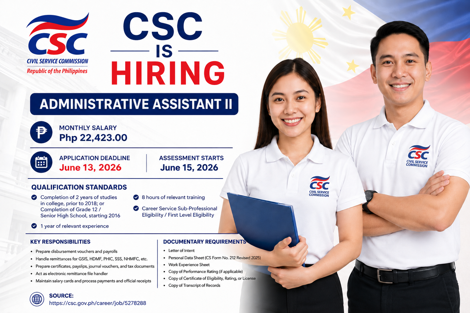 CSC Job Vacancy Hiring 2026 - APPLY NOW