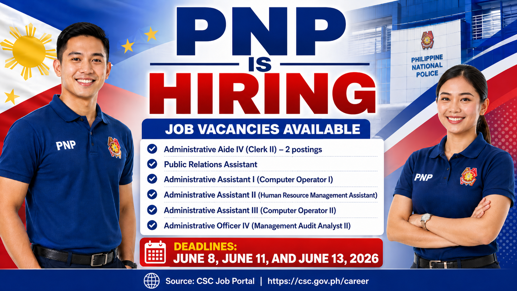 Philippine National Police Hiring 2026