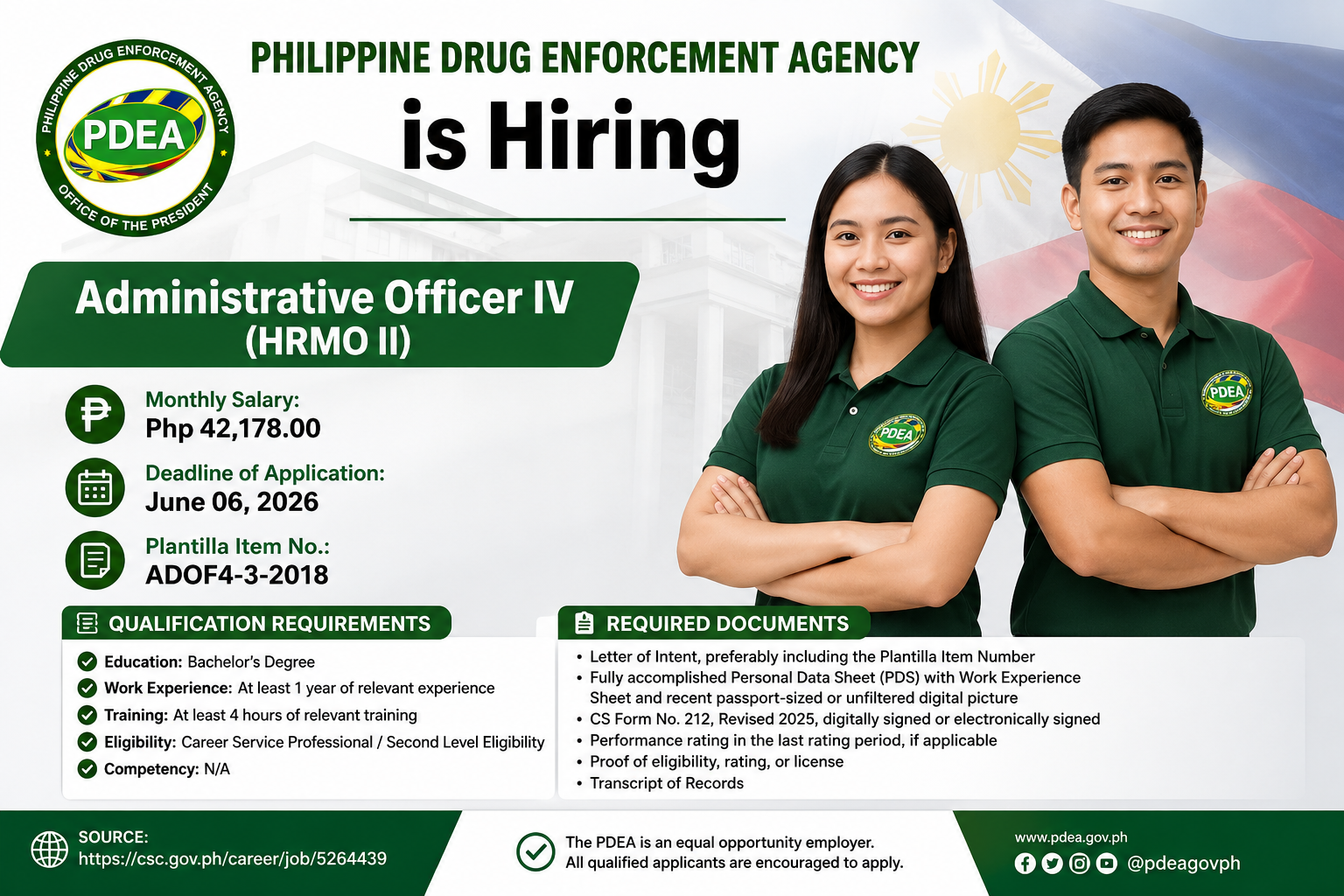 PDEA Hiring 2026