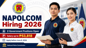 NAPOLCOM Job Vacancies 2026 | Salary up to ₱53,818 Monthly
